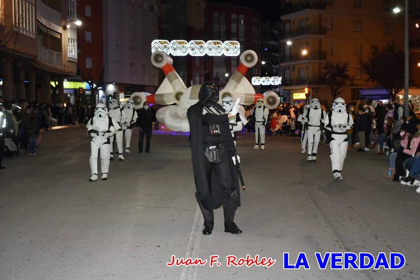 El Cortejo Real que precedía a las carrozas del Melchor, Gaspar y Baltasar, estaba compuesto por distintas carrozas, espectáculos musicales y personajes de fantasía. La Policía Local y el Cuerpo de Bomberos abrieron el recorrido, seguidos de Dafne Dance Academy, Goofy & Donald, Club Gymca VeraCruz, La Sirenita, Academia de Baile EDIG, Pinocho, Escuela de Baile de la Concejalía de Deportes, Las Mariposas, Escuela de Baile Ana, La Bella y la Bestia, la Guardia de Darth Vader y la Banda de Música La Compañía.