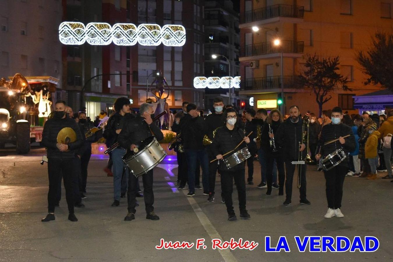 El Cortejo Real que precedía a las carrozas del Melchor, Gaspar y Baltasar, estaba compuesto por distintas carrozas, espectáculos musicales y personajes de fantasía. La Policía Local y el Cuerpo de Bomberos abrieron el recorrido, seguidos de Dafne Dance Academy, Goofy & Donald, Club Gymca VeraCruz, La Sirenita, Academia de Baile EDIG, Pinocho, Escuela de Baile de la Concejalía de Deportes, Las Mariposas, Escuela de Baile Ana, La Bella y la Bestia, la Guardia de Darth Vader y la Banda de Música La Compañía.