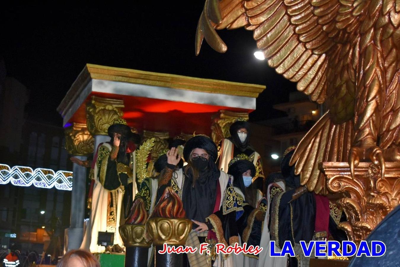 El Cortejo Real que precedía a las carrozas del Melchor, Gaspar y Baltasar, estaba compuesto por distintas carrozas, espectáculos musicales y personajes de fantasía. La Policía Local y el Cuerpo de Bomberos abrieron el recorrido, seguidos de Dafne Dance Academy, Goofy & Donald, Club Gymca VeraCruz, La Sirenita, Academia de Baile EDIG, Pinocho, Escuela de Baile de la Concejalía de Deportes, Las Mariposas, Escuela de Baile Ana, La Bella y la Bestia, la Guardia de Darth Vader y la Banda de Música La Compañía.