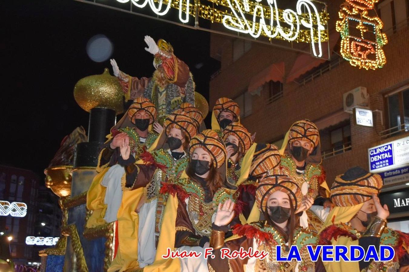 El Cortejo Real que precedía a las carrozas del Melchor, Gaspar y Baltasar, estaba compuesto por distintas carrozas, espectáculos musicales y personajes de fantasía. La Policía Local y el Cuerpo de Bomberos abrieron el recorrido, seguidos de Dafne Dance Academy, Goofy & Donald, Club Gymca VeraCruz, La Sirenita, Academia de Baile EDIG, Pinocho, Escuela de Baile de la Concejalía de Deportes, Las Mariposas, Escuela de Baile Ana, La Bella y la Bestia, la Guardia de Darth Vader y la Banda de Música La Compañía.