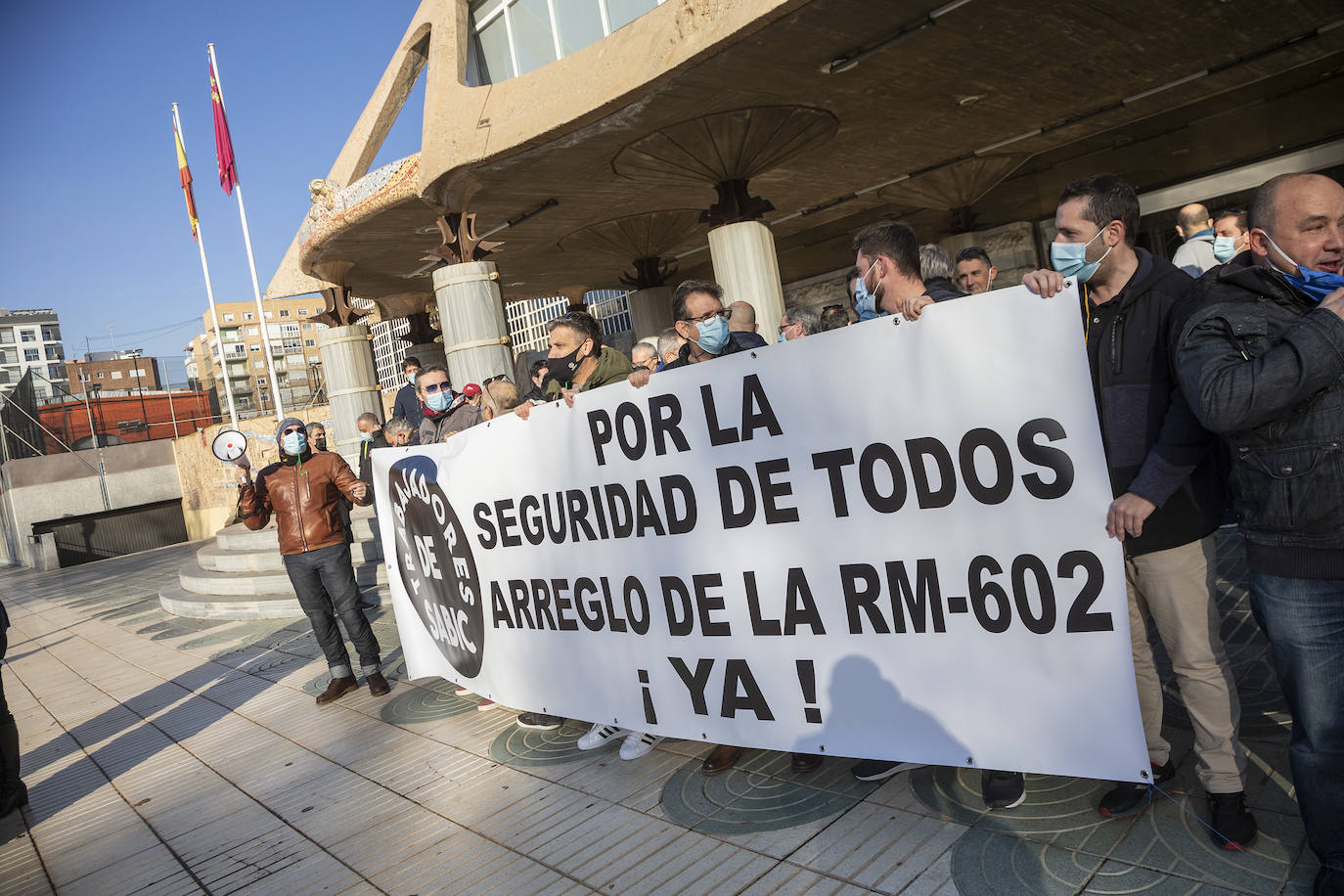 Fotos: Protesta de trabajadores de la planta de Sabic de La Aljorra