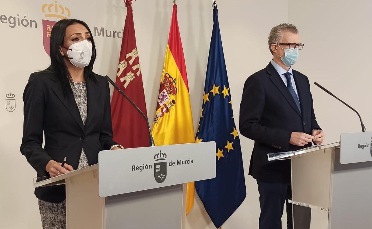 Valle Miguélez y Juan José Pedreño, este jueves.