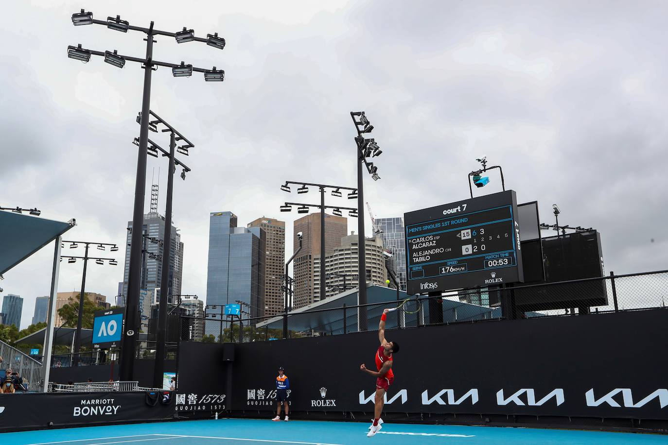 Fotos: Así ha sido el partido de Carlos Alcaraz contra Tabilo en el Open de Australia