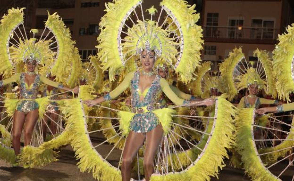 Un desfile del Carnaval en Águilas, en 2019. 