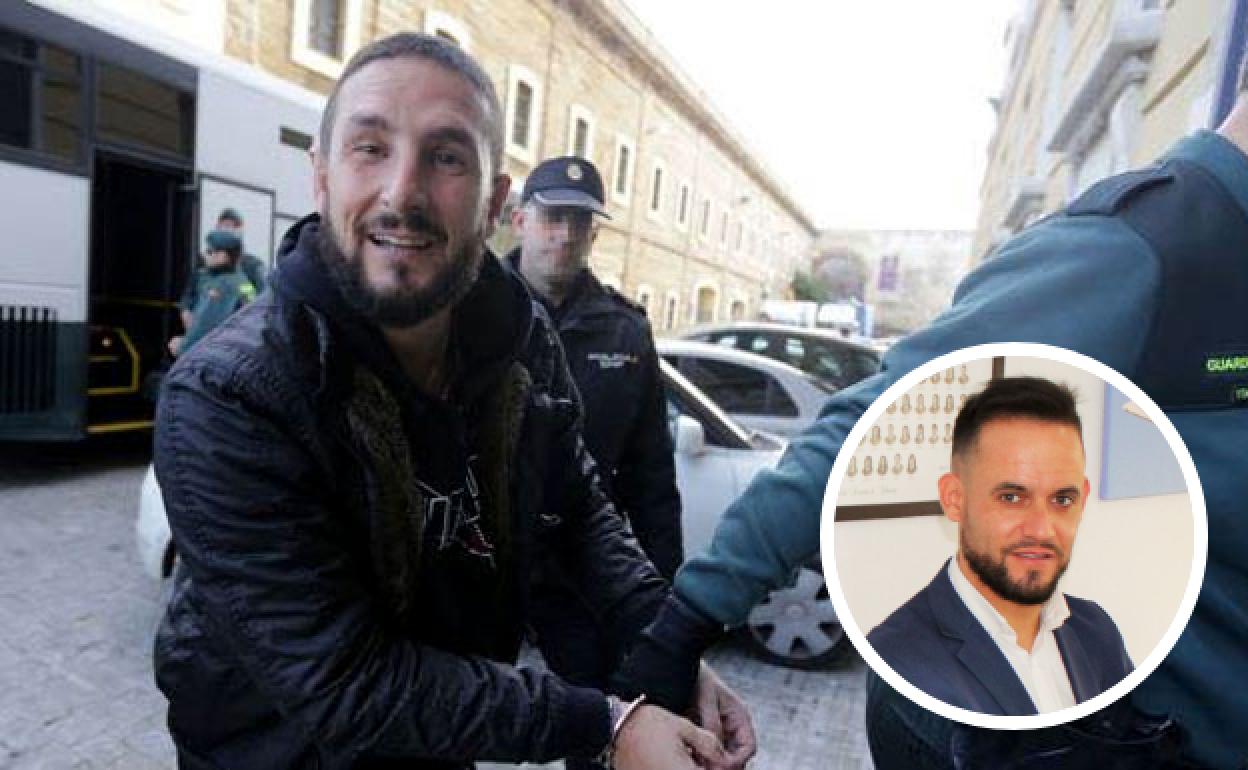 Iván Odero, en un traslado de la Guardia Civil a un juzgado. | El abogado Eduardo Romera. 