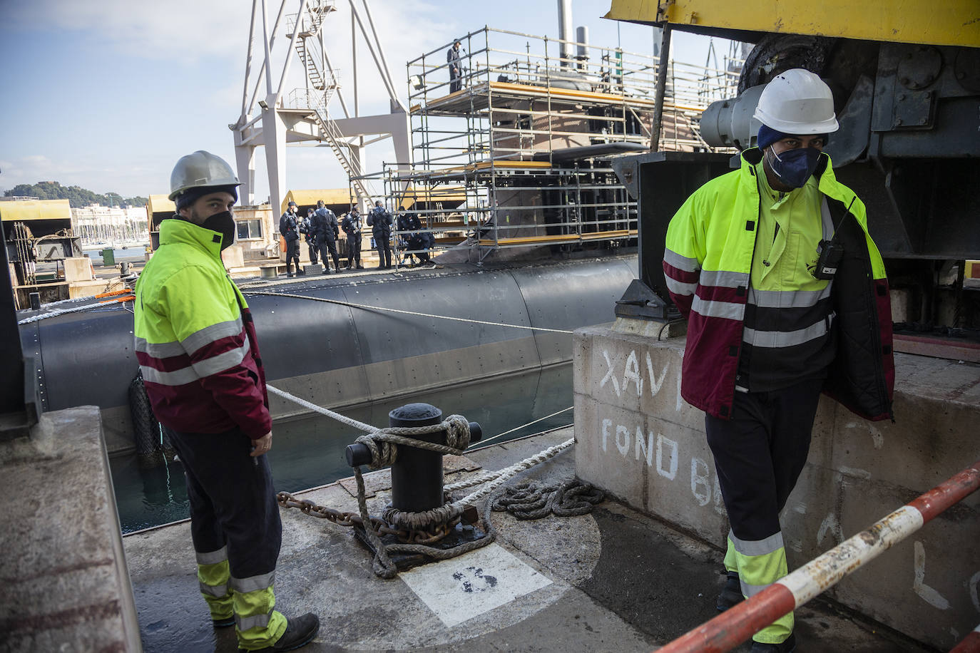 Fotos: Visita de la ministra de Defensa al astillero de Navantia en Cartagena