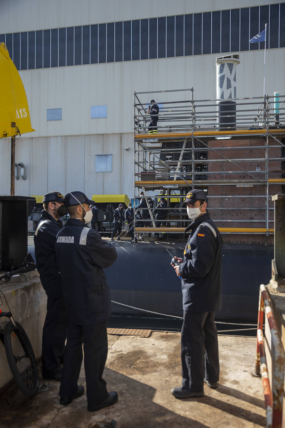 Fotos: Visita de la ministra de Defensa al astillero de Navantia en Cartagena