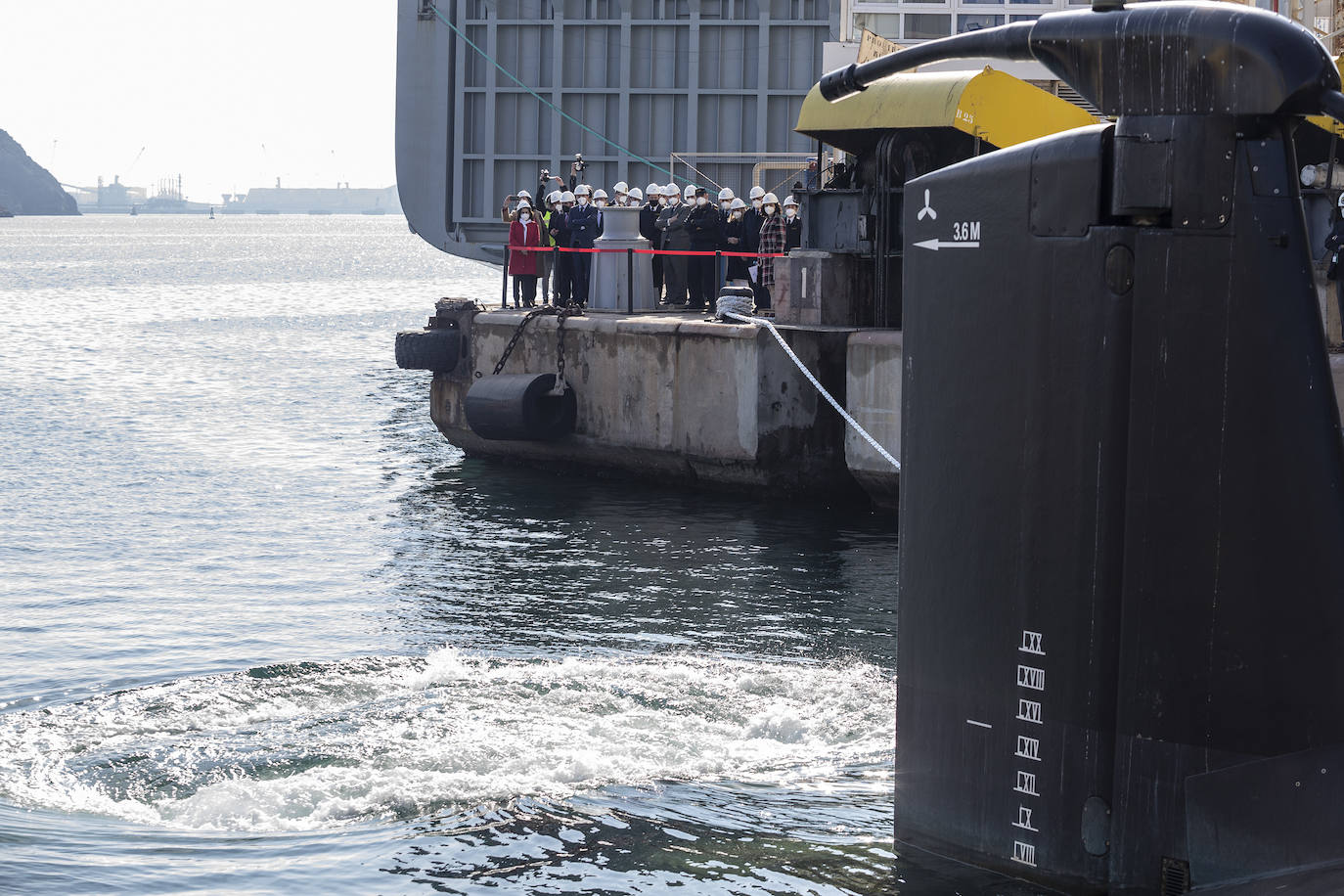 Fotos: Visita de la ministra de Defensa al astillero de Navantia en Cartagena
