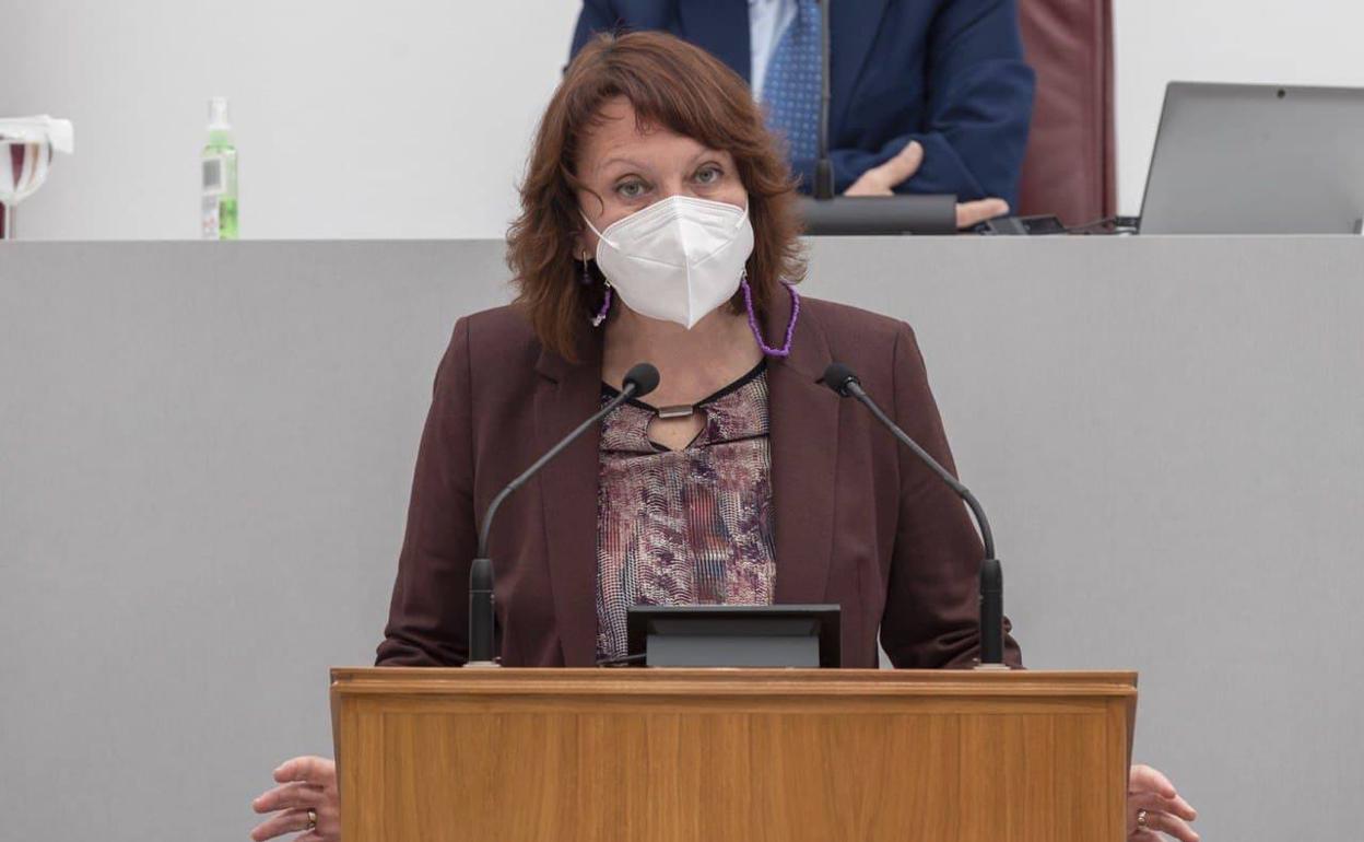 María Marín, portavoz regional de Podemos, en una imagen de archivo.