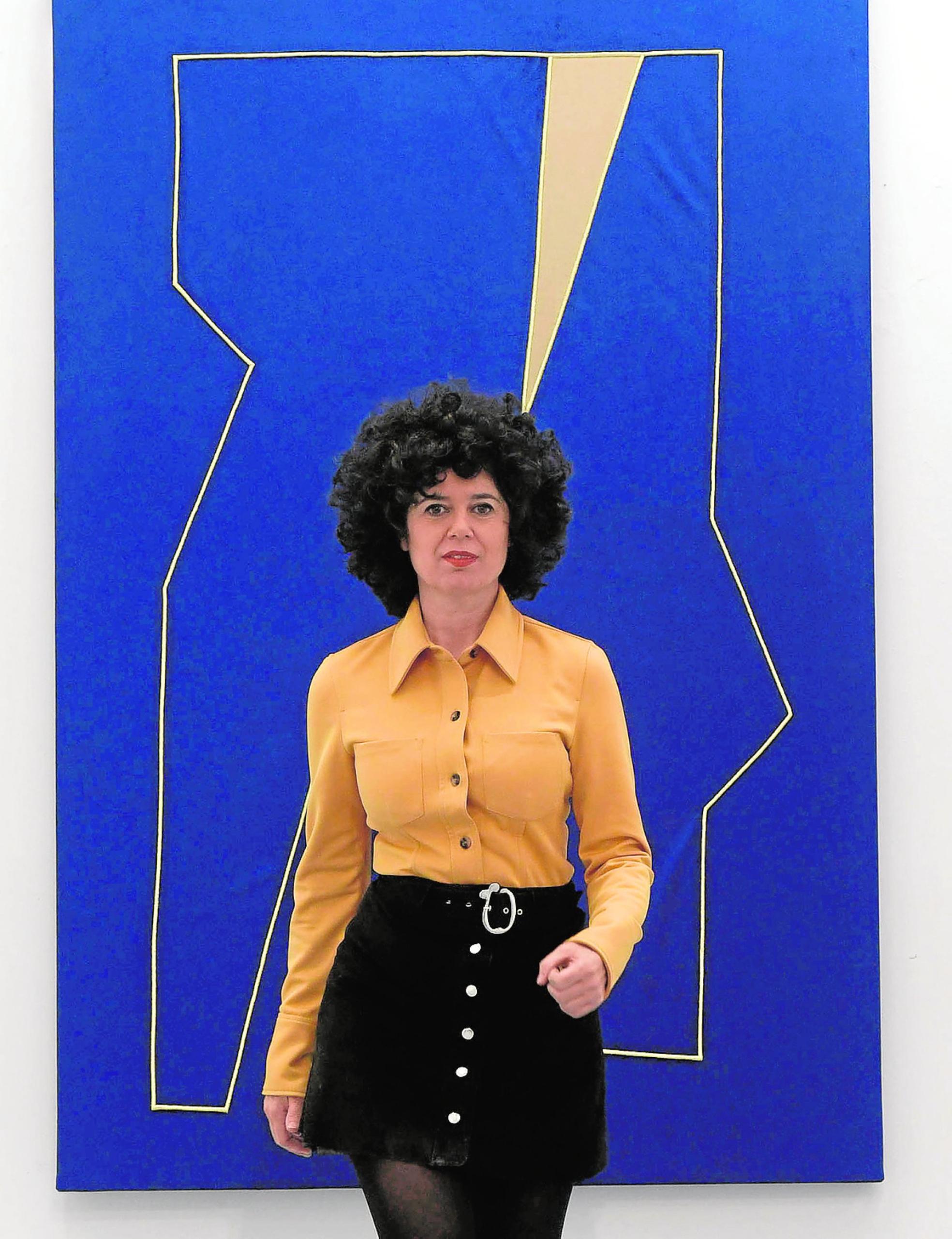 La artista Sonia Navarro (Puerto Lumbreras, 1975), ayer en la galería T20. 