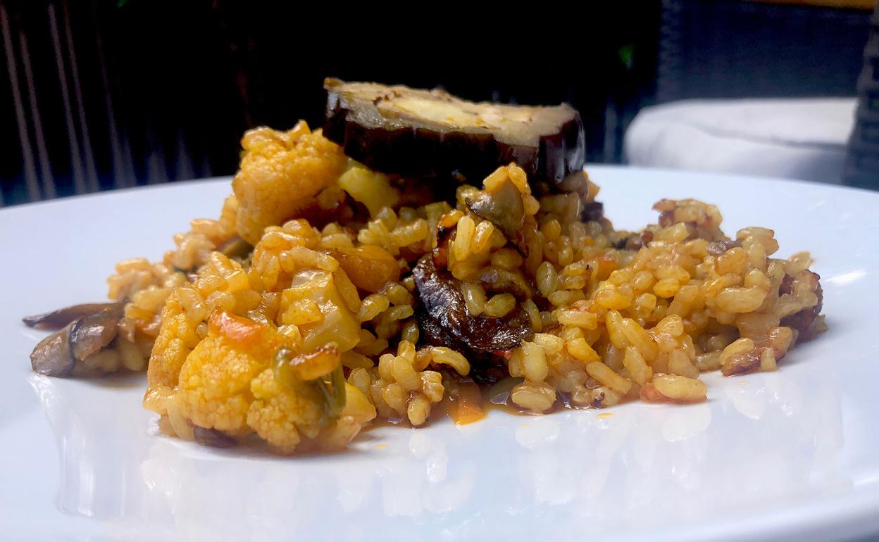 Arroz con setas