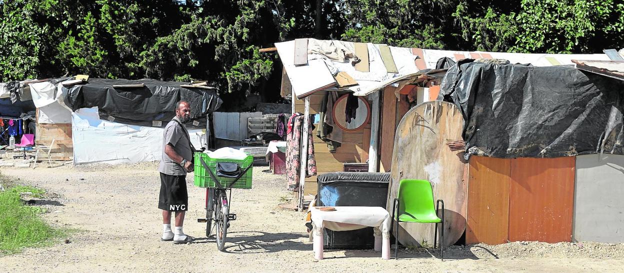 Imagen de archivo de un histórico asentamiento chabolista del municipio, ubicado en la pedanía de Patiño, que ya fue desmantelado. 