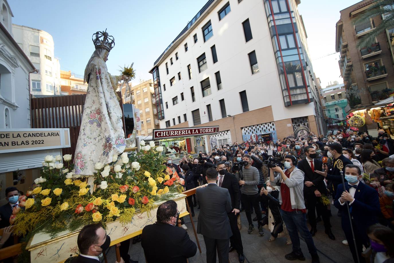 Fotos: Procesión en honor a La Candelaria en el barrio murciano de Santa Eulalia