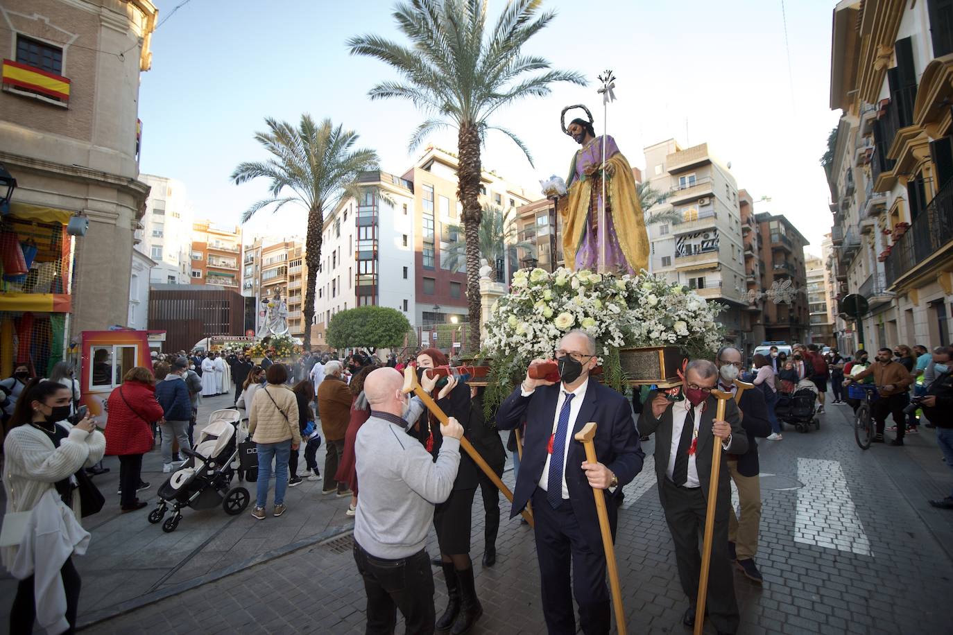 Fotos: Procesión en honor a La Candelaria en el barrio murciano de Santa Eulalia
