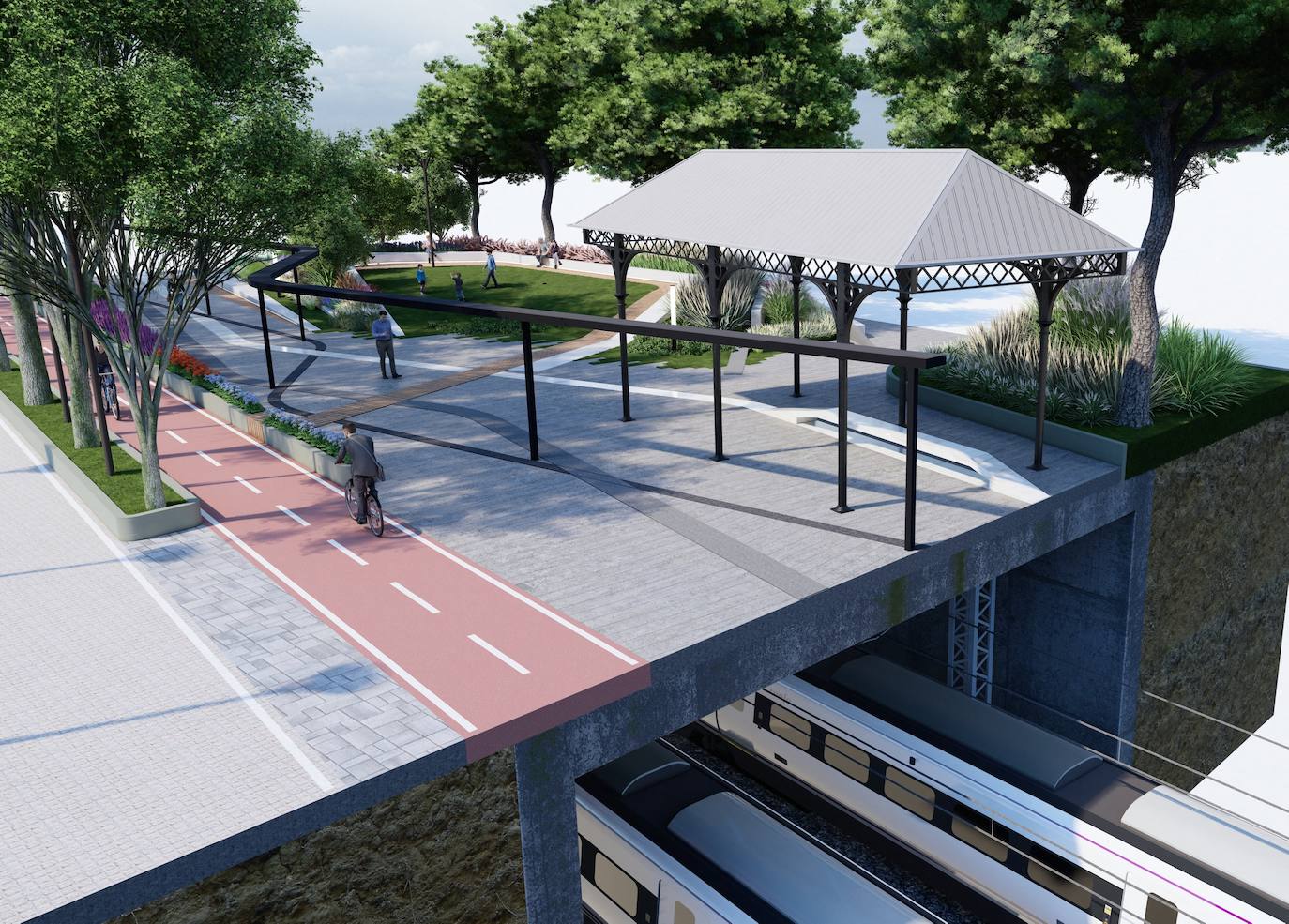 Fotos: Proyecto de peatonalización del bulevar de la Conexión Sur