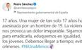 Pedro Sánchez, sobre el crimen de Totana: «La violencia machista nos provoca un dolor irreparable»