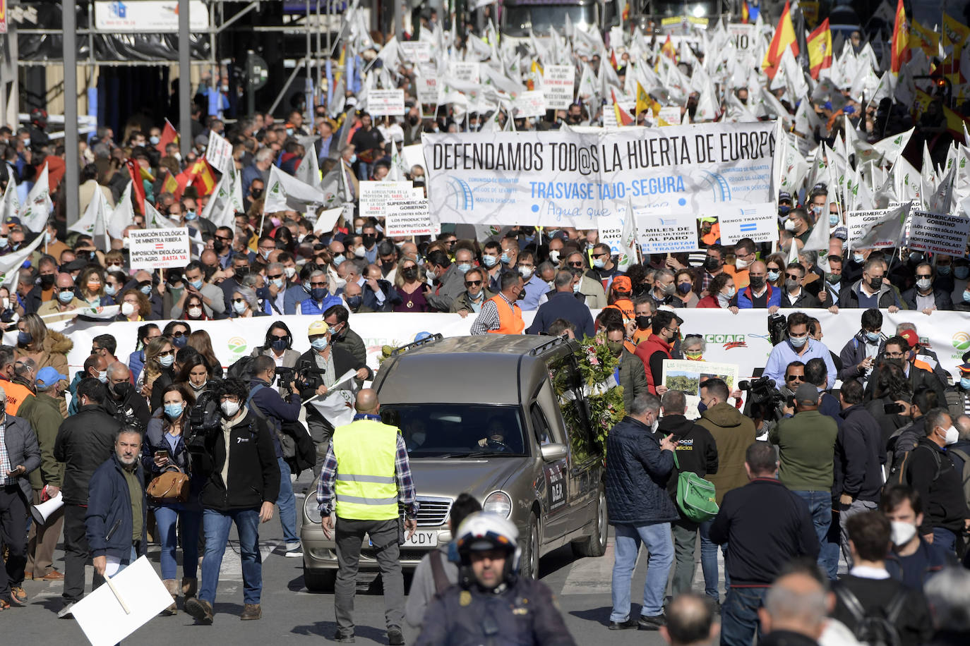 Fotos: Los agricultores salen a la calle en Murcia por la mejora del sector