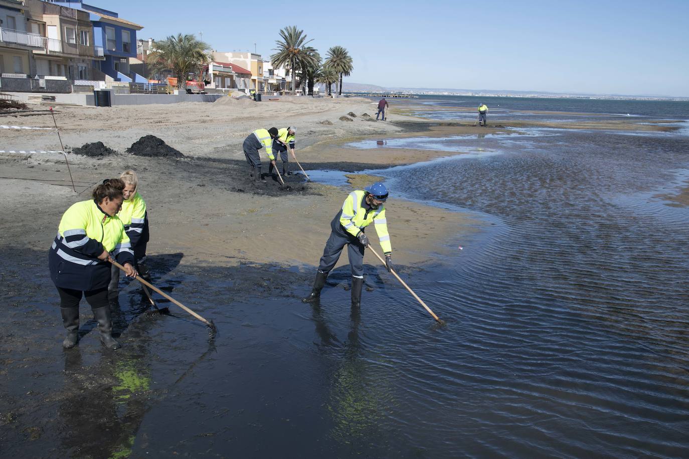 Fotos: Los Nietos resiste pese al estado del Mar Menor mientras Los Urrutias se hunde más