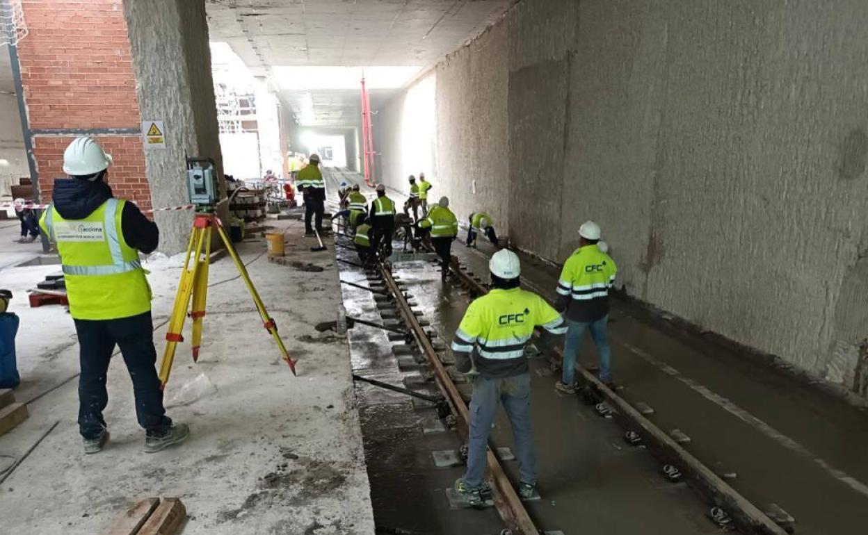 Obras del AVE en la estación del Carmen en una imagen de archivo. 