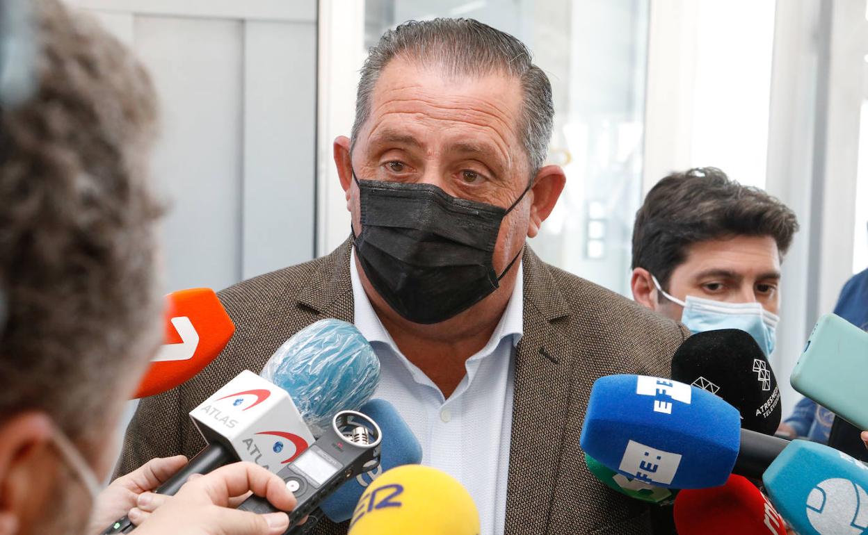 El presidente de Adespolorca, Francisco Román, este martes. 