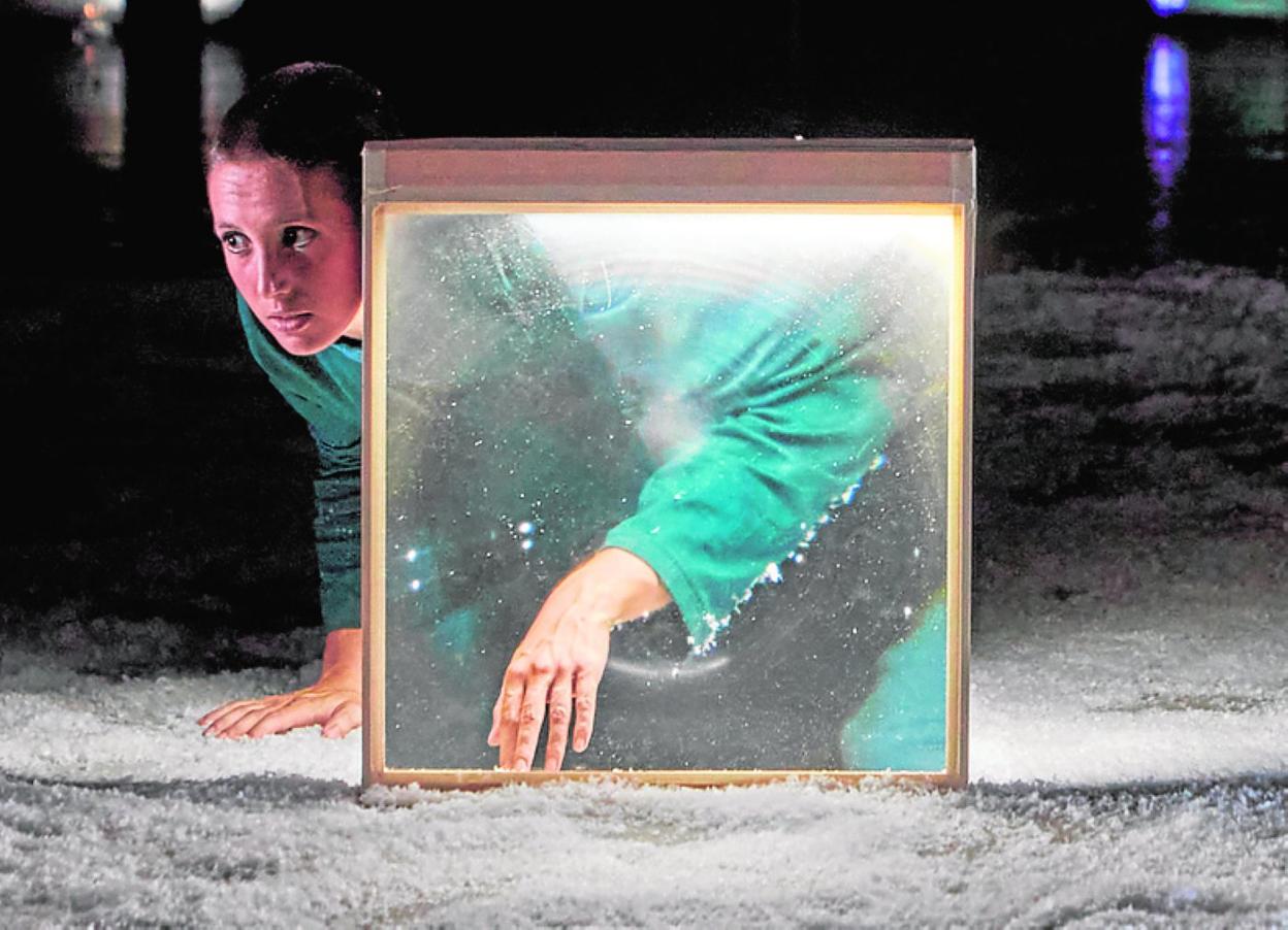 Un momento de este delicado espectáculo infantil. 