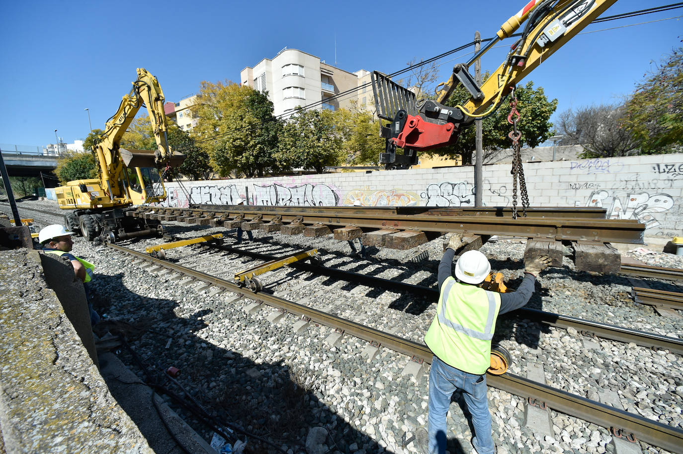 Fotos: Retirada de las vías y de las instalaciones de circulación en Barriomar