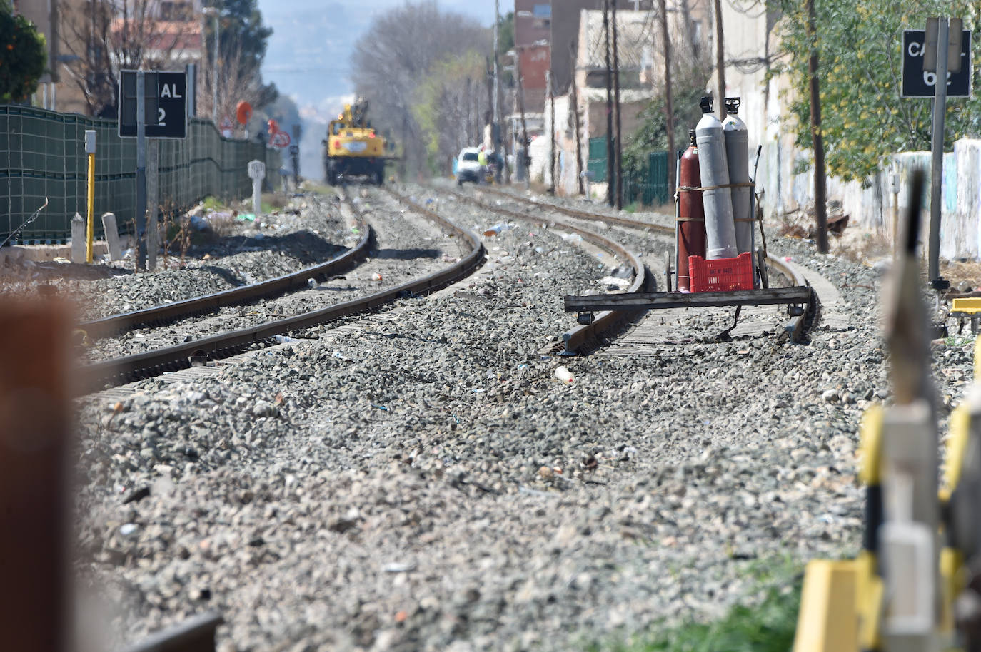 Fotos: Retirada de las vías y de las instalaciones de circulación en Barriomar