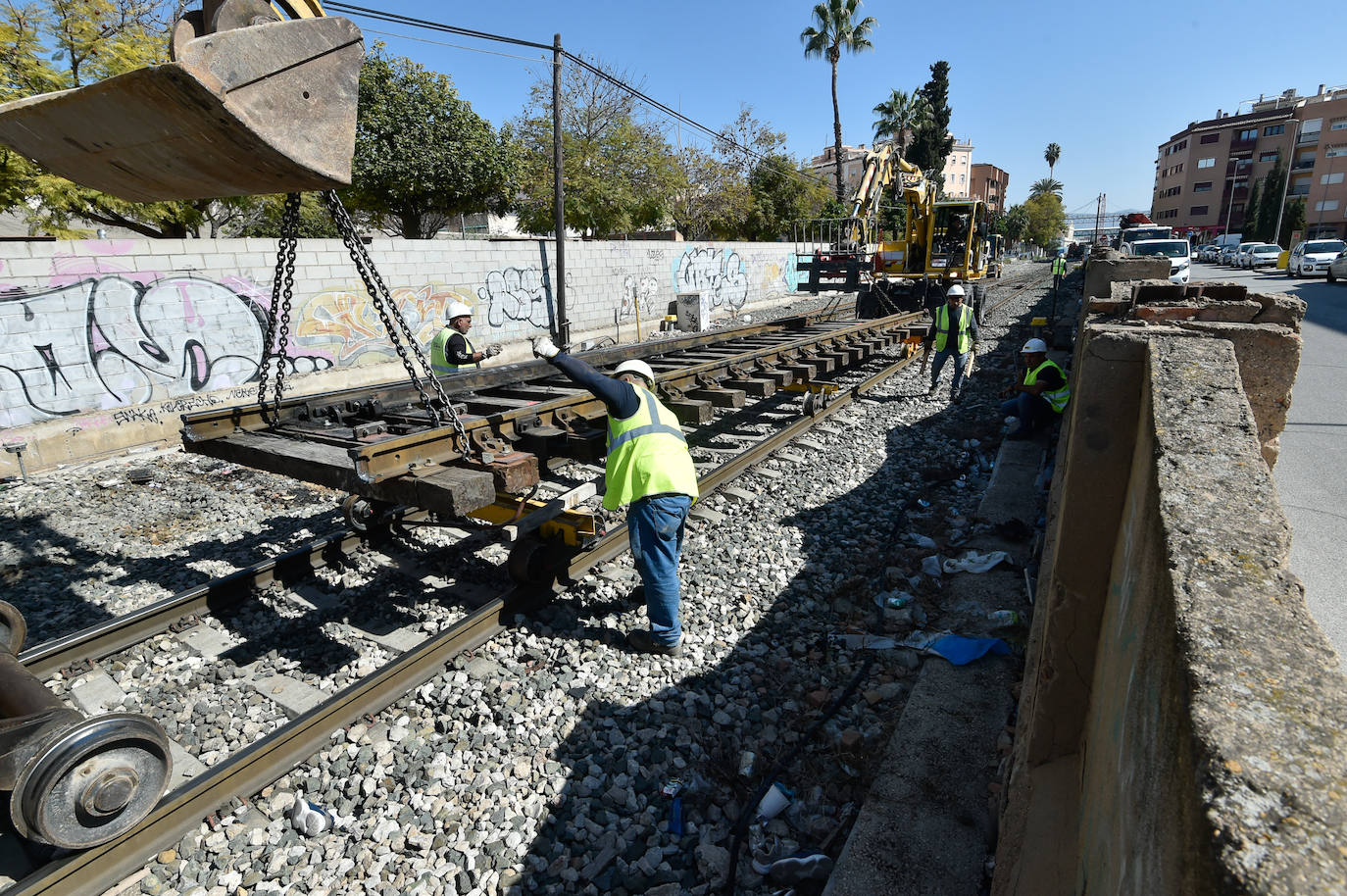 Fotos: Retirada de las vías y de las instalaciones de circulación en Barriomar