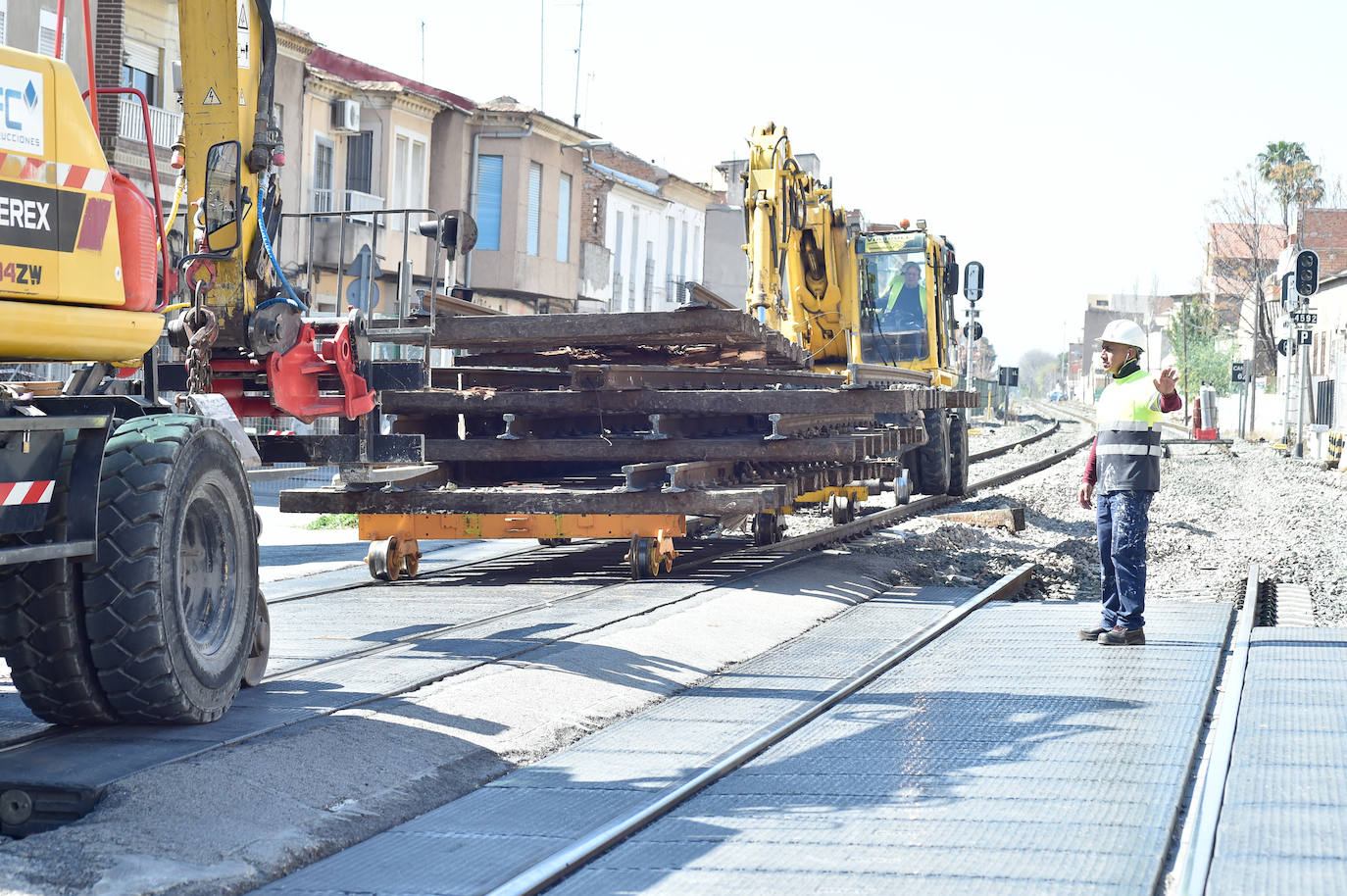 Fotos: Retirada de las vías y de las instalaciones de circulación en Barriomar