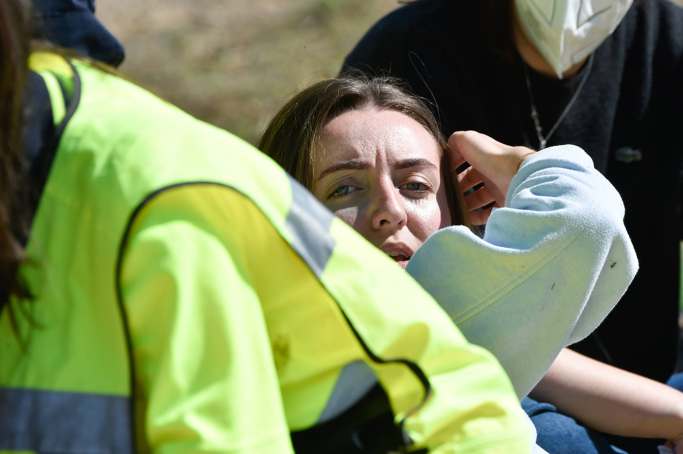 Fotos: Simulacro de accidente aéreo en Corvera para coordinar los servicios implicados en la emergencia