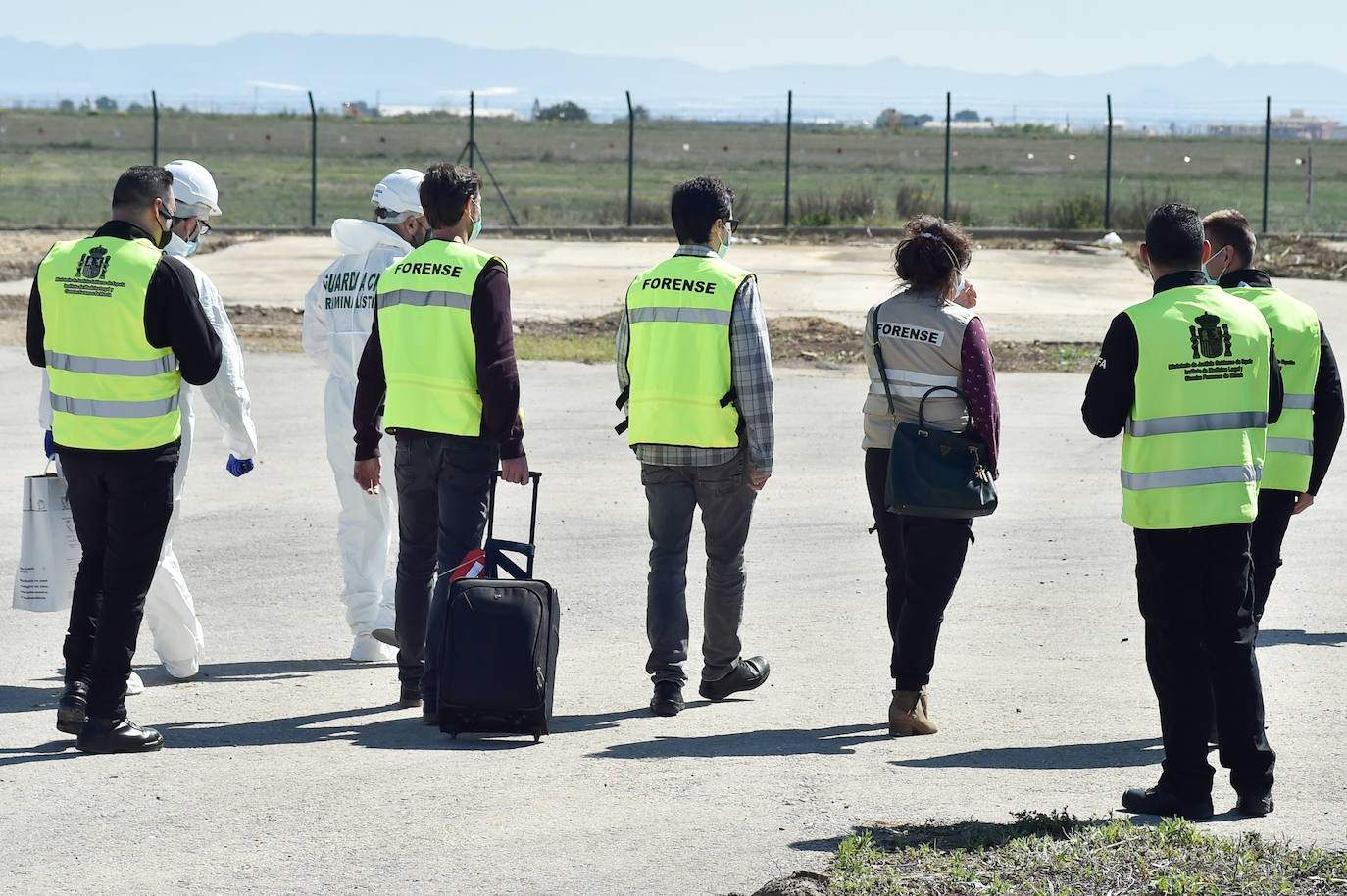 Fotos: Simulacro de accidente aéreo en Corvera para coordinar los servicios implicados en la emergencia
