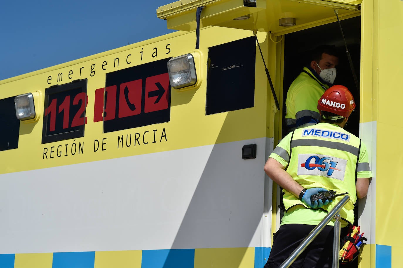 Fotos: Simulacro de accidente aéreo en Corvera para coordinar los servicios implicados en la emergencia