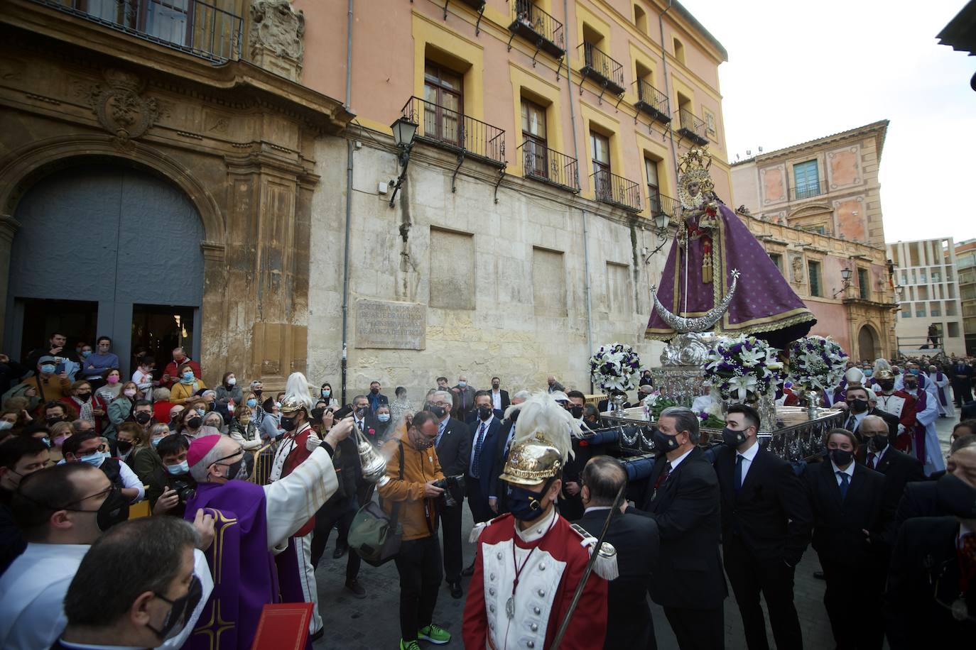 Fotos: Una procesión para la historia de Murcia el día en que la Morenica no pudo bajar del santuario