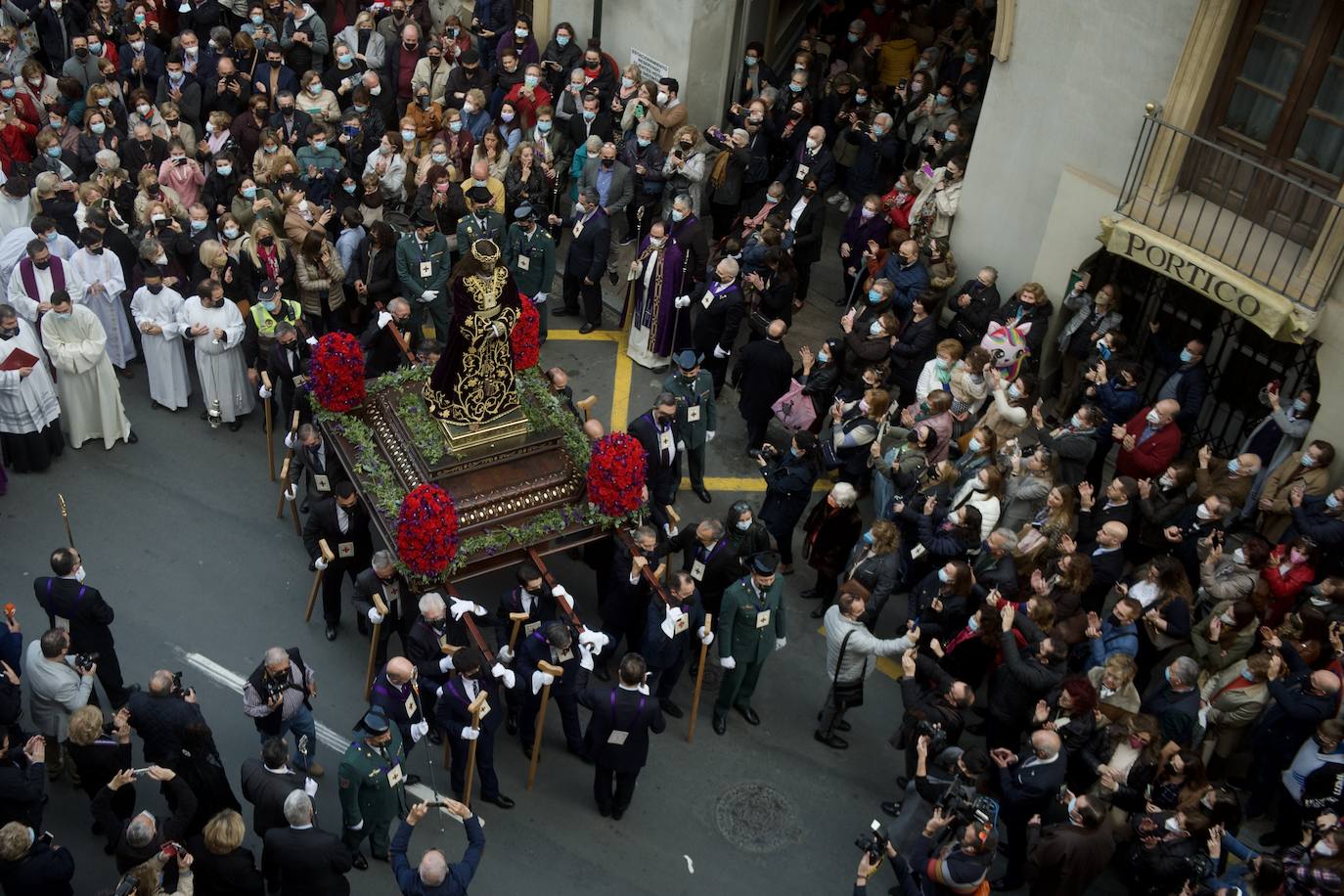 Fotos: Una procesión para la historia de Murcia el día en que la Morenica no pudo bajar del santuario