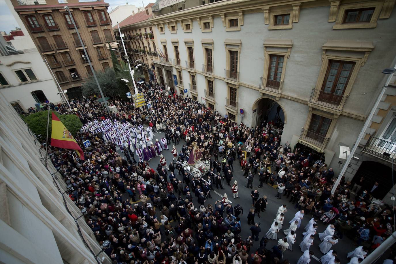 Fotos: Una procesión para la historia de Murcia el día en que la Morenica no pudo bajar del santuario