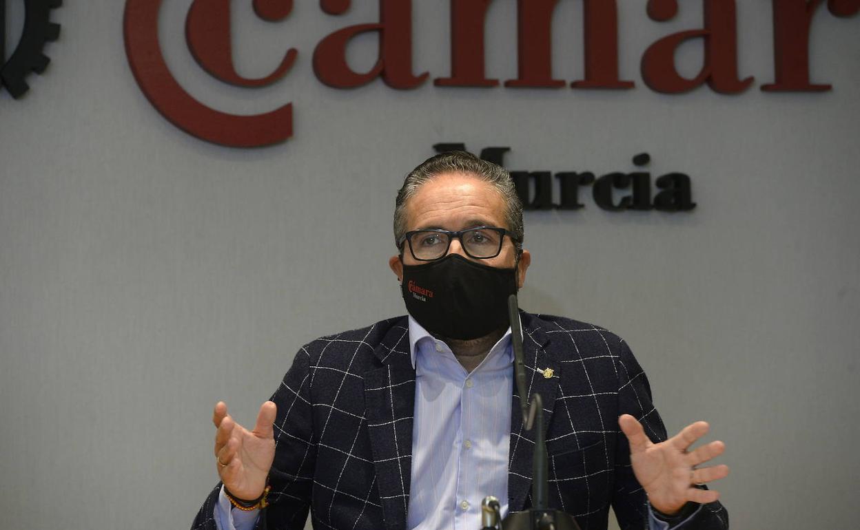 El presidente de la Cámara de Comercio de Murcia, Miguel López Abad, en una fotografía de archivo.