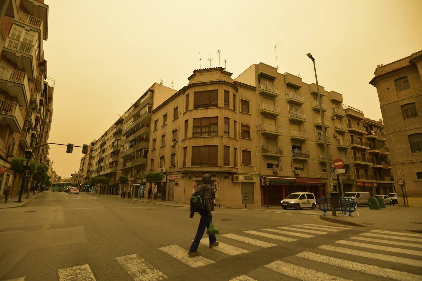 Fotos: La calima, el fenómeno meteorológico que tiñe de naranja los cielos de la Región de Murcia