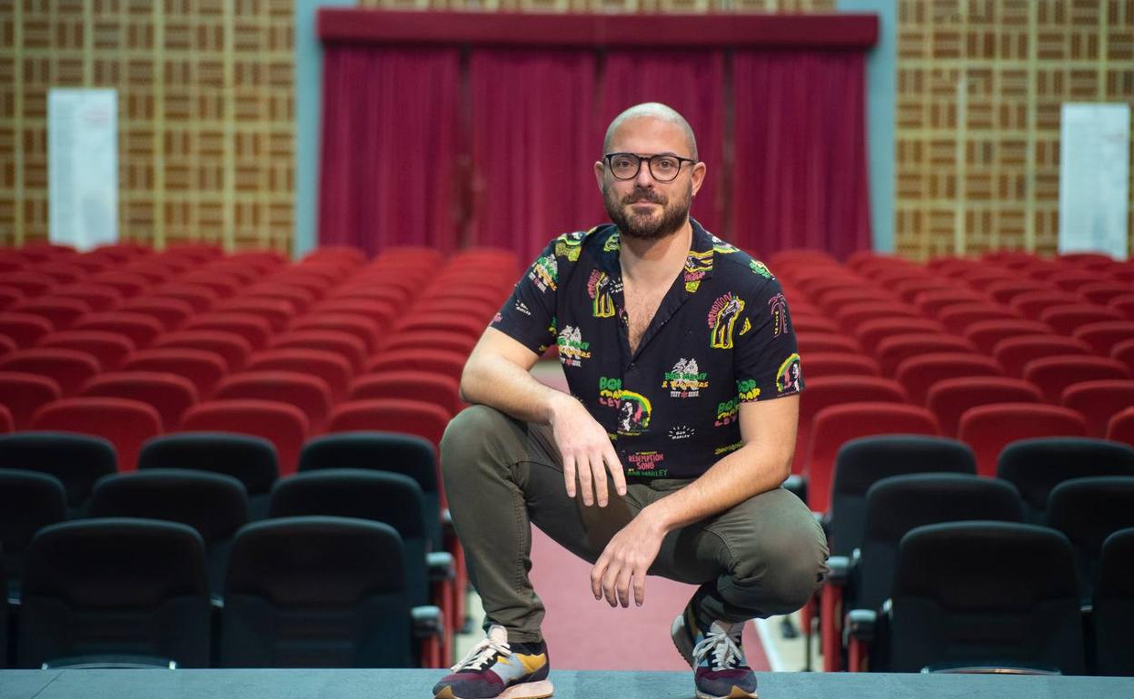 Gabriel Almagro, ayer, en el Auditorio de Beniaján. 