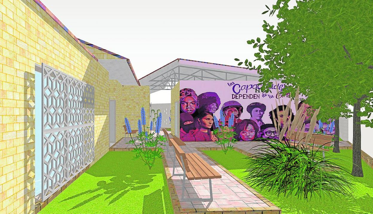Recreación del nuevo Centro de Empoderamiento del Barrio de San Antonio. 