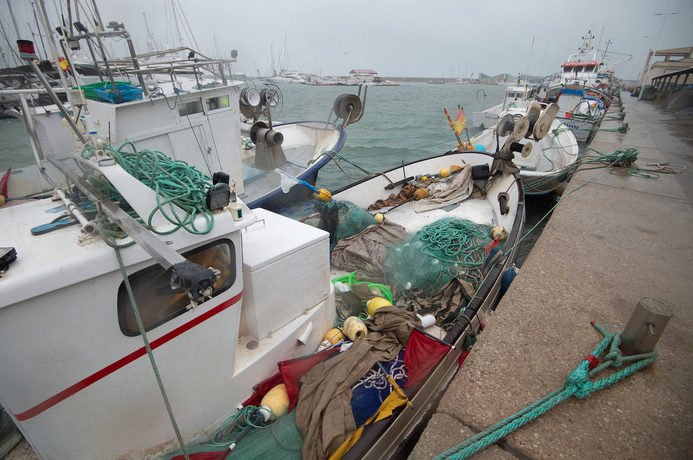 Fotos: Los pescadores del Mar Menor se suman a la huelga