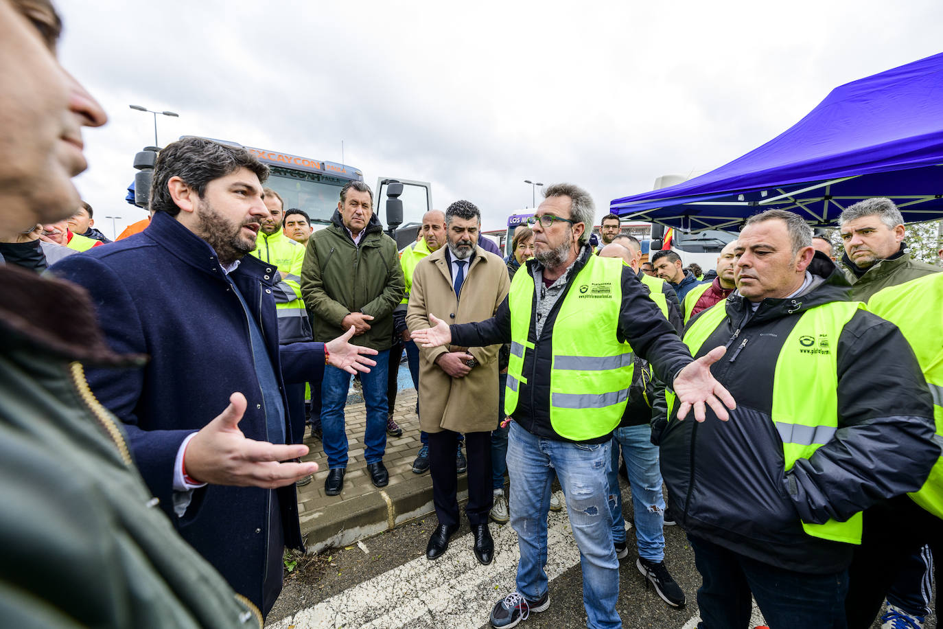 Fotos: Miras respalda a los transportistas y pide bajar el precio del combustible