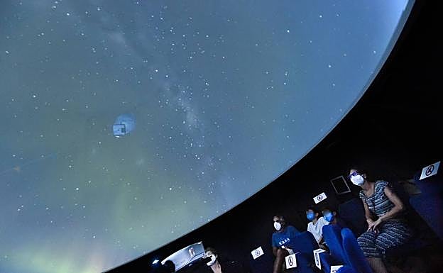 Sesión del Planetario del Museo de la Ciencia de Murcia.