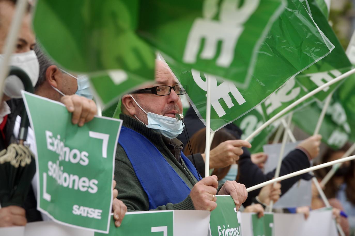 Fotos: Concentración de Satse contra los recortes en los refuerzos Covid