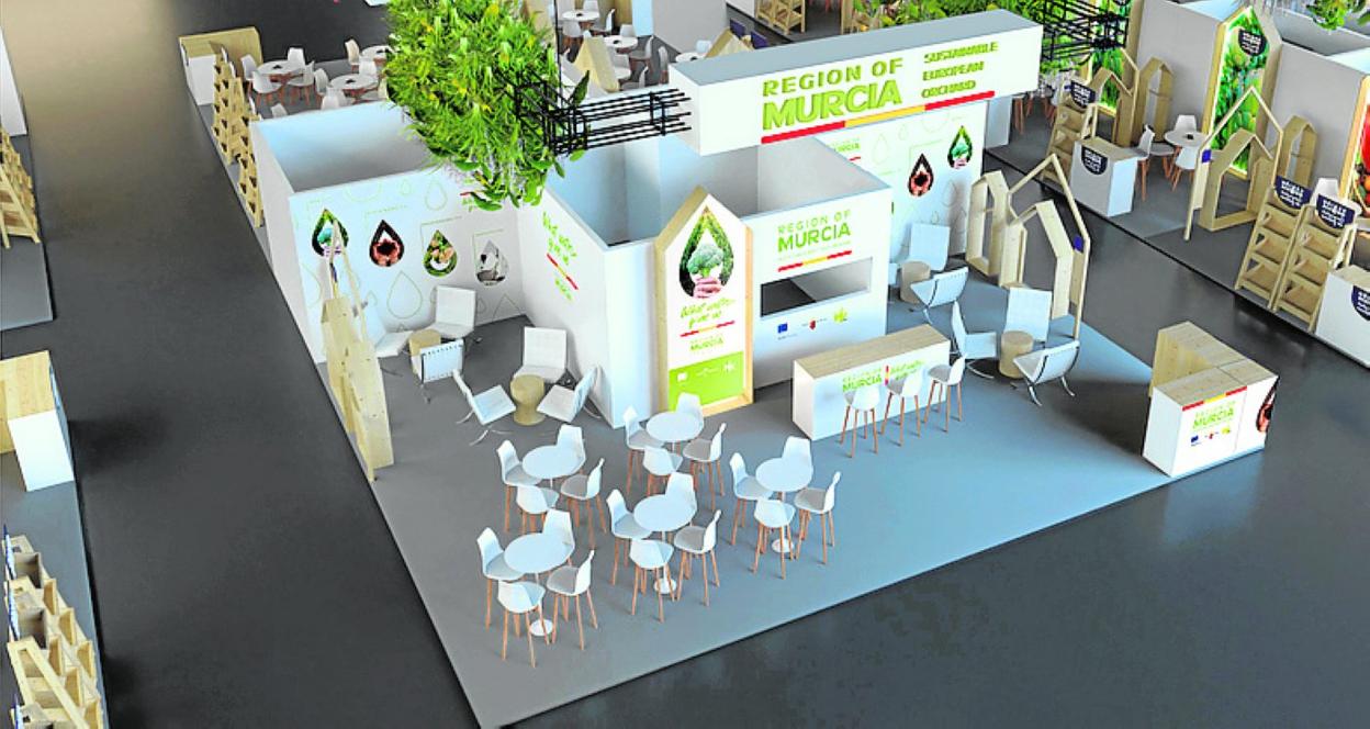 Maqueta del expositor de Murcia en Fruit Logistica. 