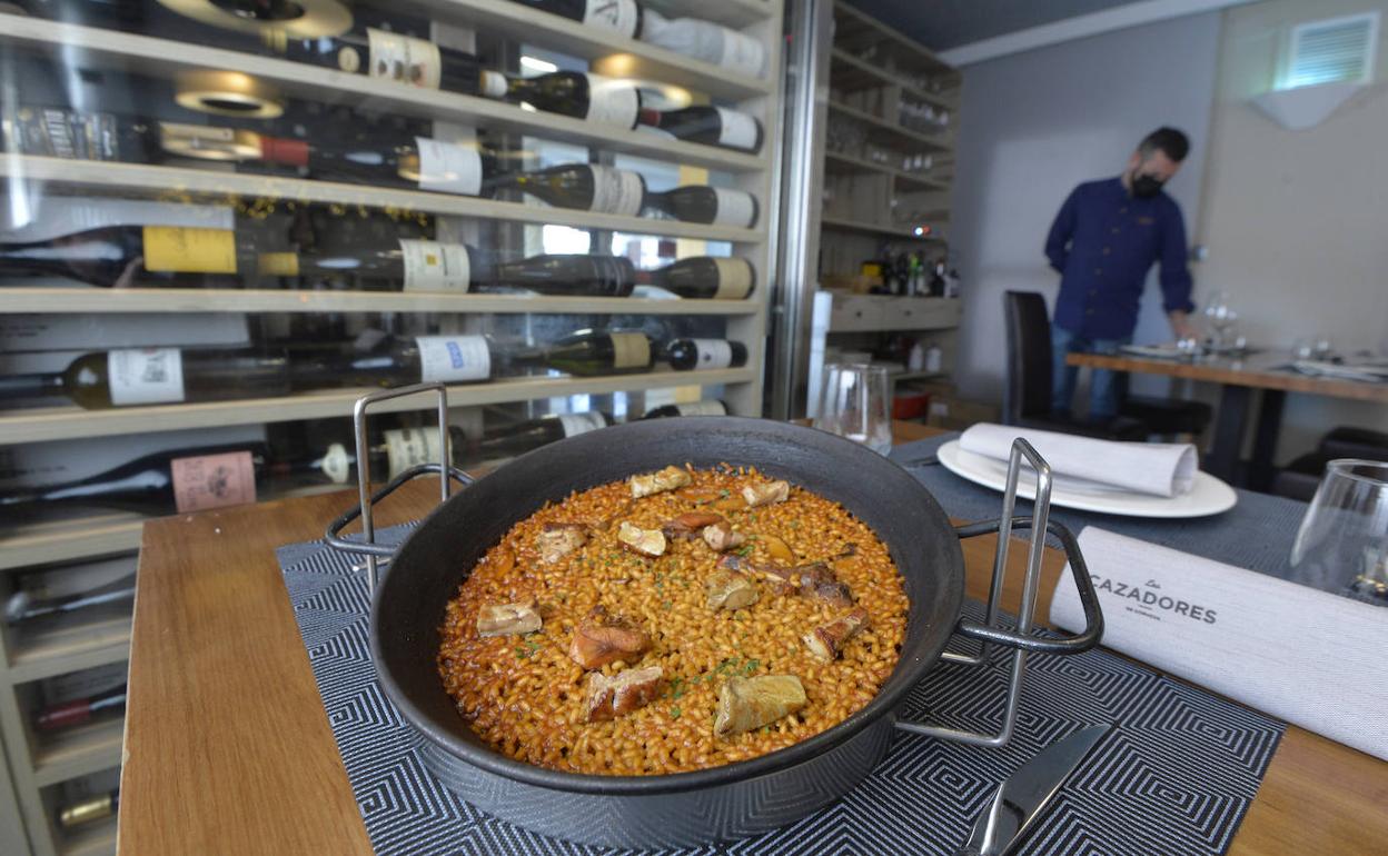 Arroz con foie en el restaurante Los Cazadores de Corvera, uno de los establecimientos galardonados.