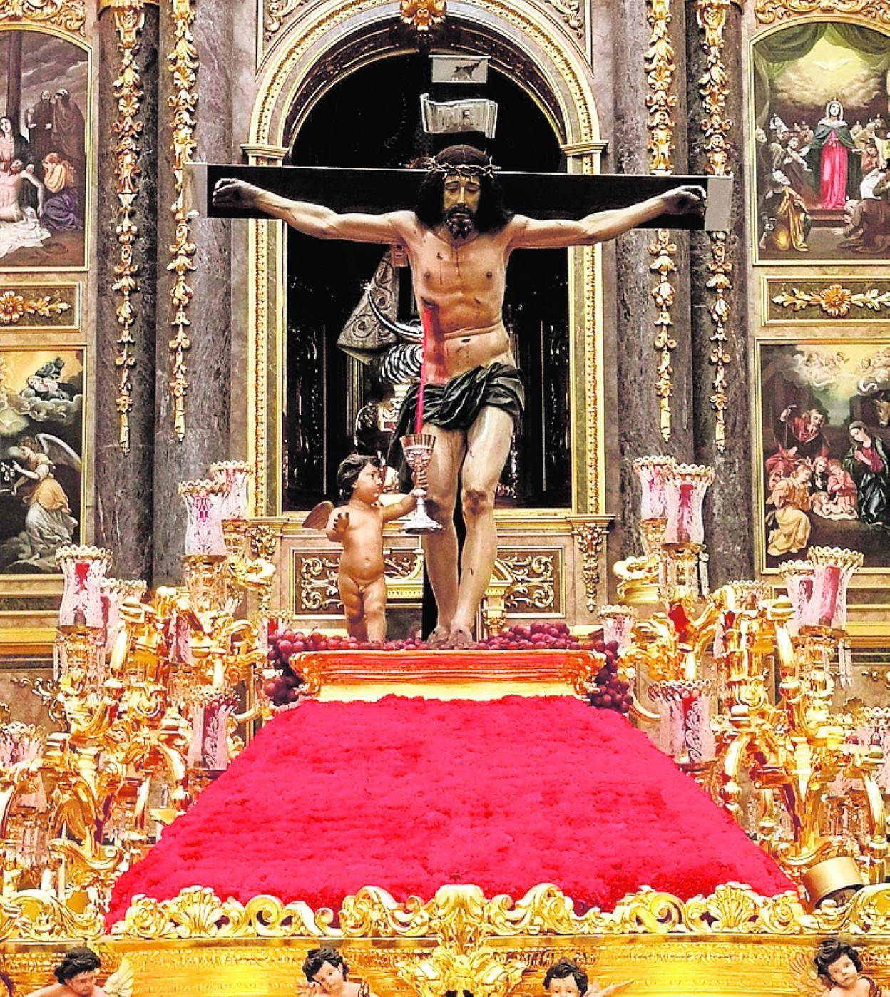 Imagen del Cristo de la Sangre, sometido a estudio en la UCAM.