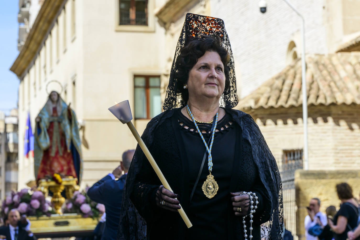 Fotos: El traslado de la Virgen del Primer Dolor en Murcia, en imágenes