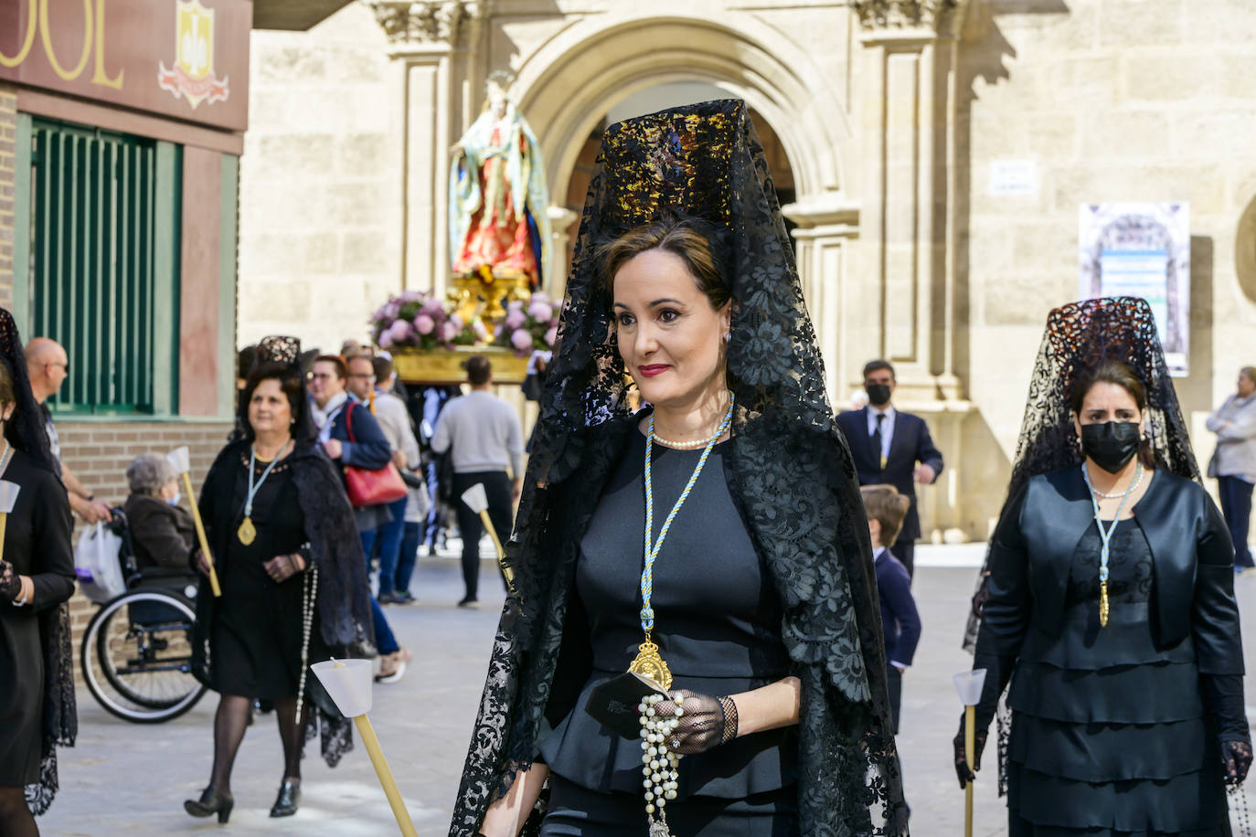 Fotos: El traslado de la Virgen del Primer Dolor en Murcia, en imágenes