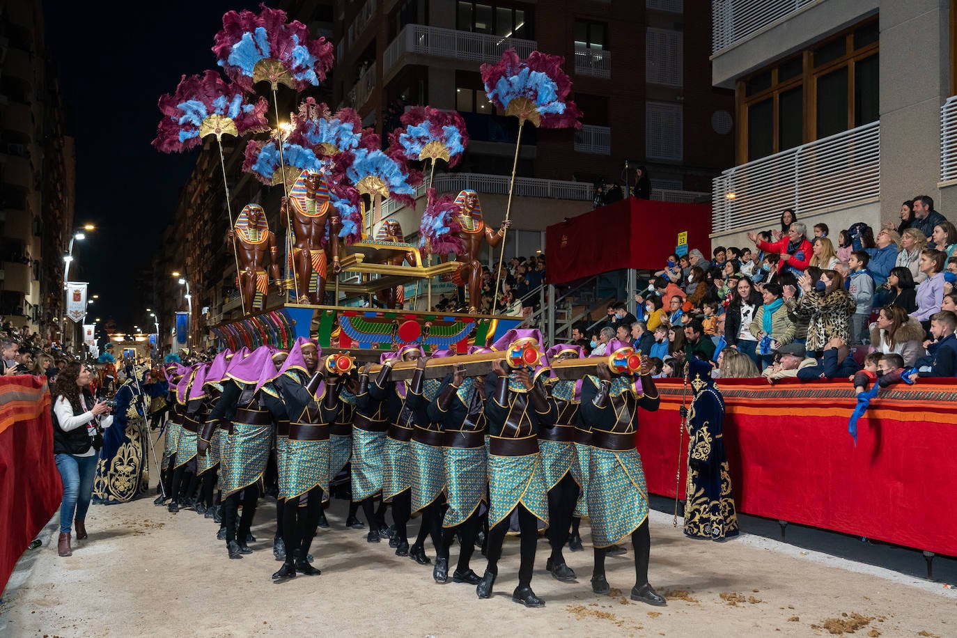 Fotos: El lujo de Egipto en la procesión azul de Domingo de Ramos