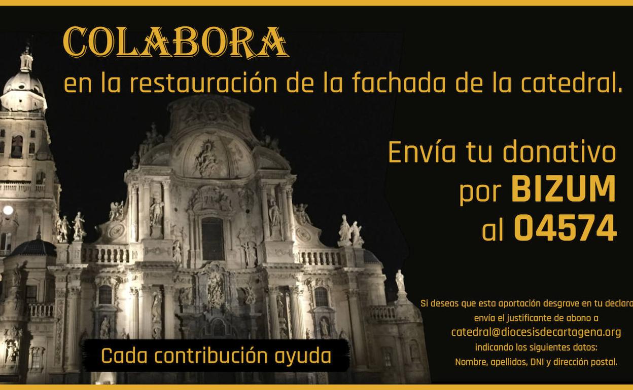 La Diócesis anima a colaborar económicamente en la restauración de la fachada de la Catedral de Murcia